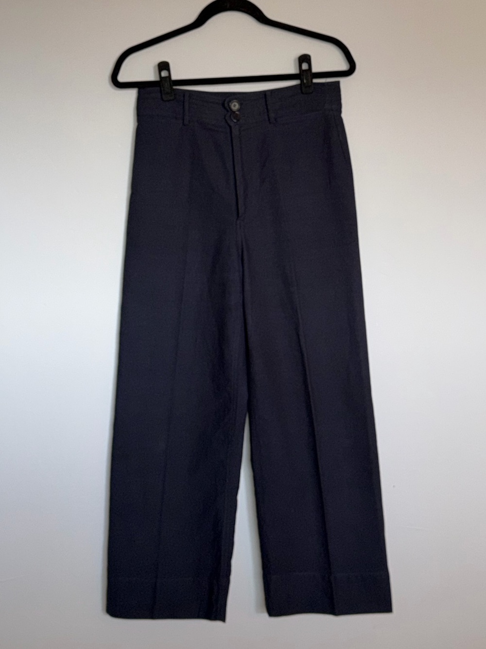 Apiece Apart Navy Wide-Leg Trousers
